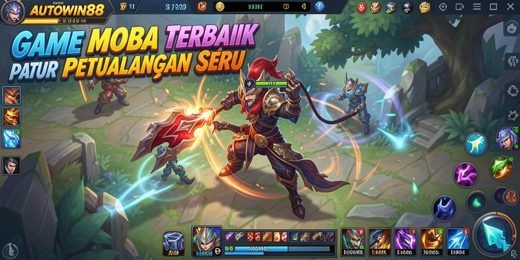 Tampilan gameplay seru di AUTOWIN88 saat pertarungan tim.