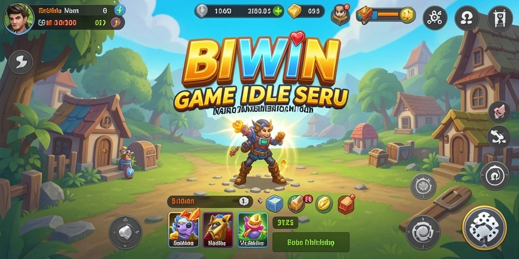 Screenshot permainan BIWIN menampilkan antarmuka gameplay Idle yang menarik.