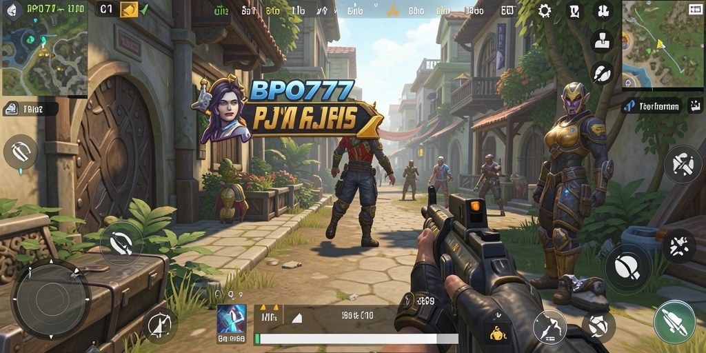 Tangkapan layar aksi mendebarkan dalam gameplay FPS BPO777.