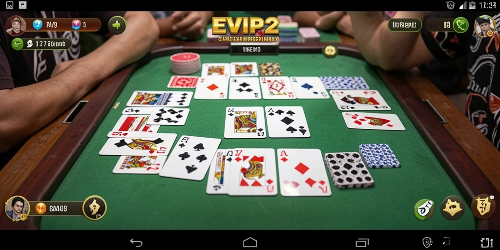 Tampilan utama gameplay seru Game Gaple.